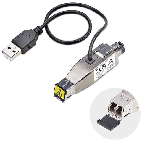 Dongle convertitore multimediale da fibra Gigabit a RJ45 Ethernet, monomodale ottico 10 km /multimodale 800 m, alimentato via USB, compatto, micro mini, TAA - Foto 1