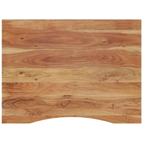 Piano Scrivania 100x80x2,5cm Rettangolare Legno Massello Acacia - Foto 2