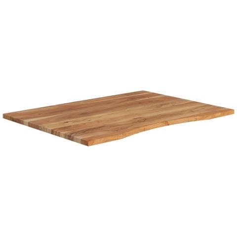 Piano Scrivania 100x80x2,5cm Rettangolare Legno Massello Acacia - Foto 3