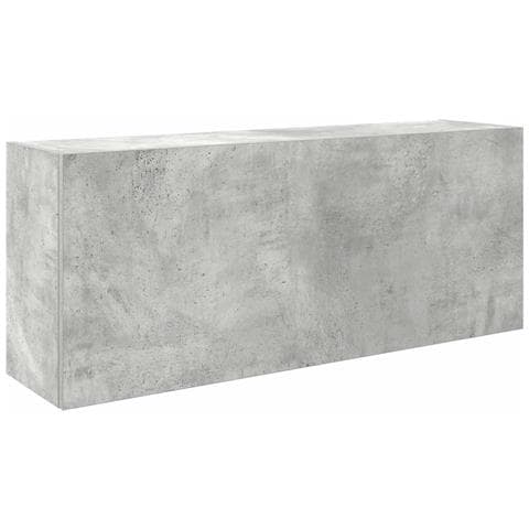 Armadietto Da Bagno Grigio Cemento 100x25x40 Cm In Truciolato - Foto 2