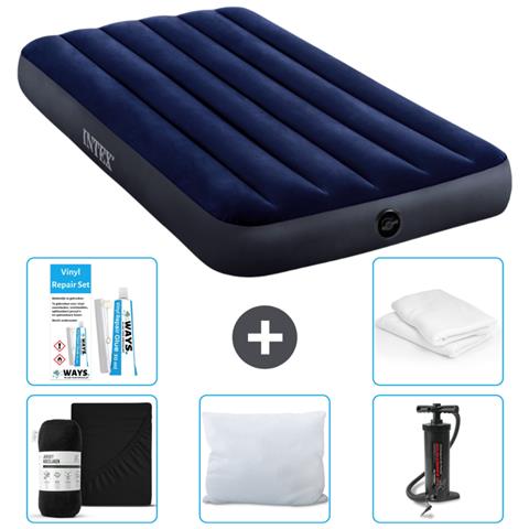 Set Materassino Gonfiabile - 191x99x25 Cm - Blu - Include Accessori Coordinati Cb5 - Foto 1
