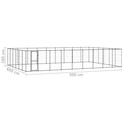 Lusso Casadino - Gabbia Per Cani Da Esterno In Acciaio 65,34 M² - Foto 6