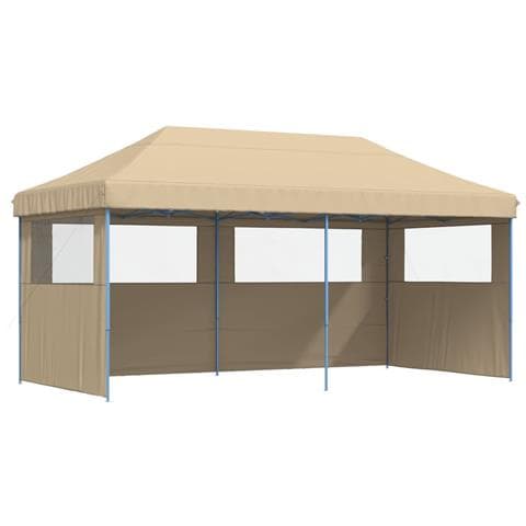 Tendone per Feste Pieghevole Pop-Up con 3 Pareti Beige - Foto 1