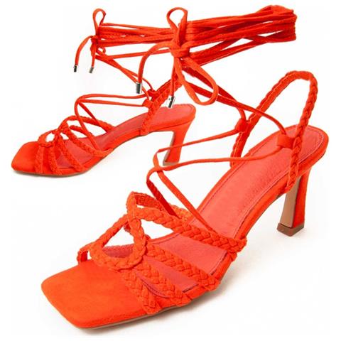 Sandalo Con Tacco Sandal8 Arancione Arancione Materiale Sintetico - Foto 1