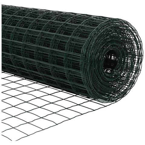Recinzione Euro con 13 Post 1x25 m Acciaio Zincato Verde - Foto 9