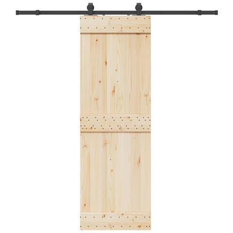Kit di Binari per Porte Scorrevoli 200 cm Acciaio Nero - Foto 2