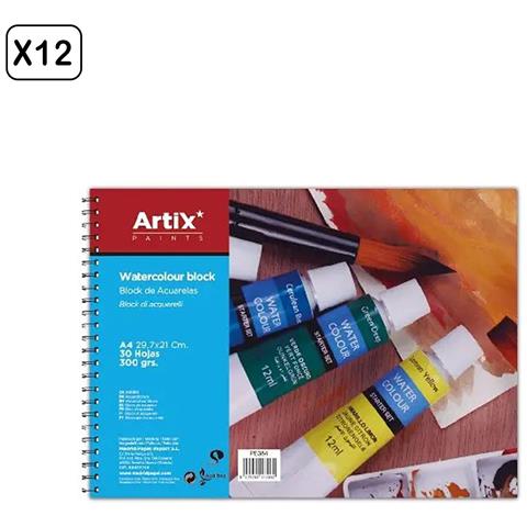 Pack 12 Uds Blocco Acquerello A4 30 Fogli - Foto 1