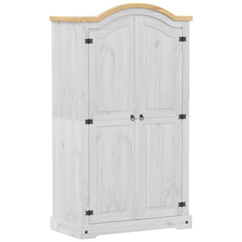 Lusso Casadino -  Armadio Corona Bianco 102x52x186 Cm In Legno Massello Di Pino - Foto 1