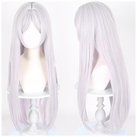 Parrucca Cosplay Argento - Fibra Ad Alta Temperatura, Giochi Di Ruolo Anime, Parrucca Per Feste - Foto 2