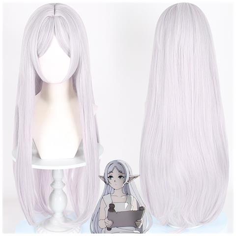 Parrucca Cosplay Argento - Fibra Ad Alta Temperatura, Giochi Di Ruolo Anime, Parrucca Per Feste - Foto 6