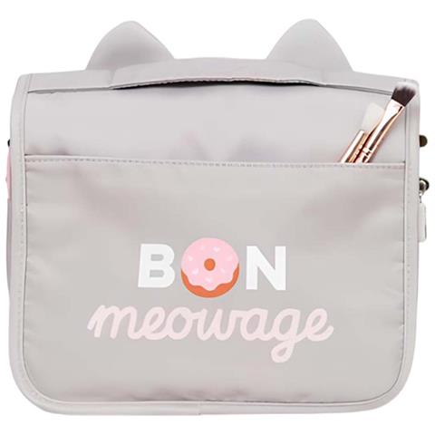 Trousse Da Toilette Collezione Foodie Pieghevole Con 5 Scomparti, Grigio Chiaro - Foto 5