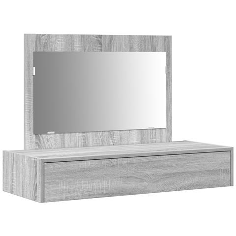 Tavolo da Toeletta Muro-Montato Grigio Sonoma 100x40x70 cm - Foto 1