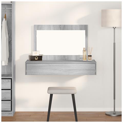 Tavolo da Toeletta Muro-Montato Grigio Sonoma 100x40x70 cm - Foto 2