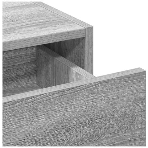 Tavolo da Toeletta Muro-Montato Grigio Sonoma 100x40x70 cm - Foto 9