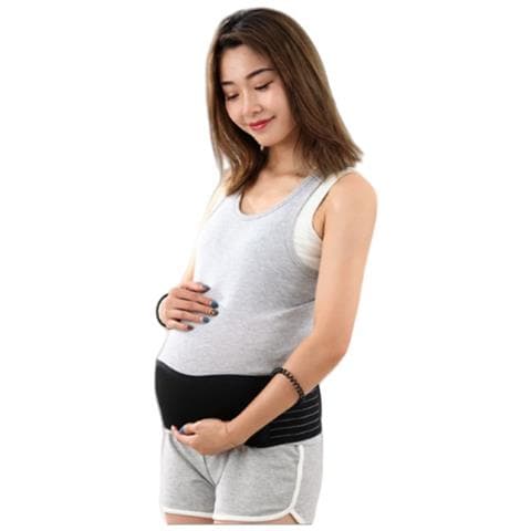 Fascia Addominale Premaman Regolabile - Cintura Di Supporto Prenatale Per Gravidanza Black - Foto 2