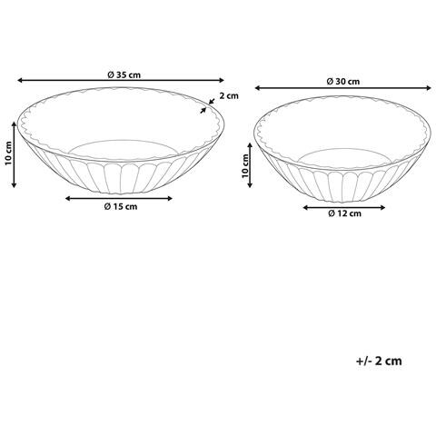 Set Di 2 Ciotole Decorative Sohag Legno Di Mango Marrone - Foto 7