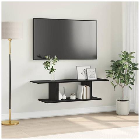 Mobile TV Nero 103 x 30 x 26.5 cm Legno multistrato - Foto 2