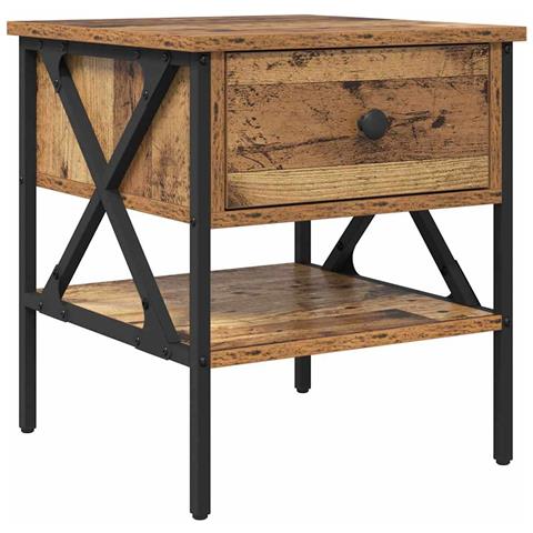 Comodino con cassetto Legno vecchio 40 x 42 x 45 cm - Foto 1