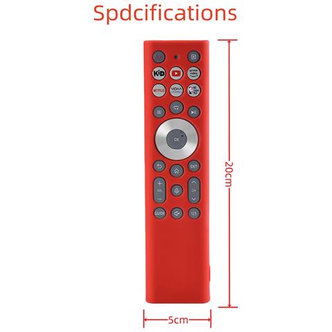 Custodia Protettiva In Silicone Compatibile Con Telecomando Tv Hisense Erf6f80h - Antiscivolo, Antiurto Red - Foto 2