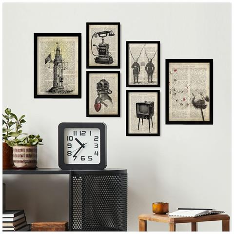 Set Di 6 Stampe Poster Di Carta D'epoca Con Enciclopedia Sulle Invenzioni Rivoluzionarie Del Secolo Scorso A3 & A4 Senza Cornice - Foto 4