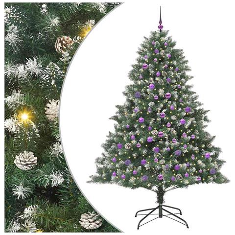 Albero di Natale artificiale con 300 LED Verde 210 cm - Foto 1
