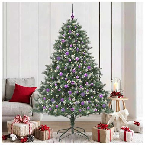 Albero di Natale artificiale con 300 LED Verde 210 cm - Foto 2