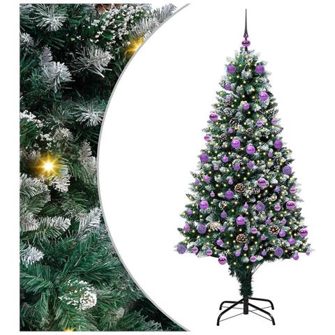 Albero di Natale artificiale con 300 LED Verde 180 cm - Foto 1