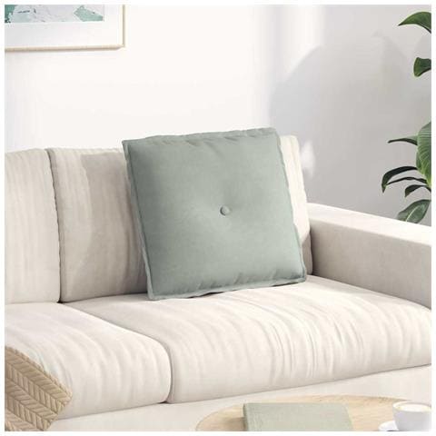 Cuscino per Schiena Grigio chiaro 50 x 45 cm Tessuto in Cords - Foto 2