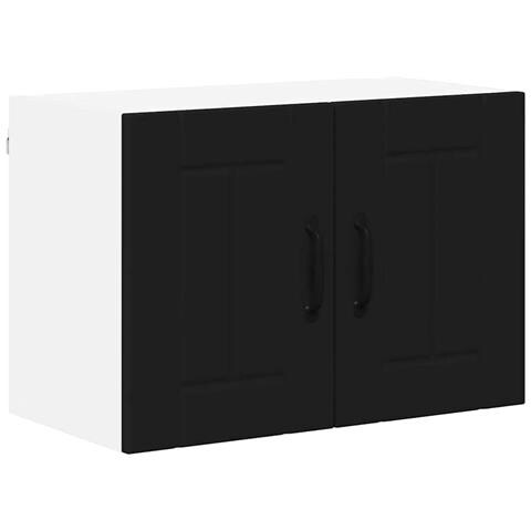 Pensile cucina con porta Nero 60 x 31 x 40 cm Legno multistrato - Foto 1
