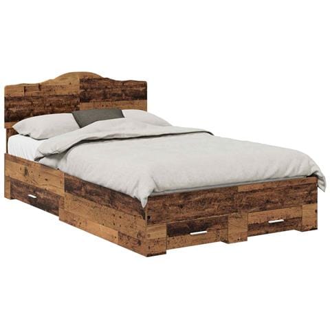 Struttura del letto con cassetto Legno vecchio 120 x 190 cm - Foto 1