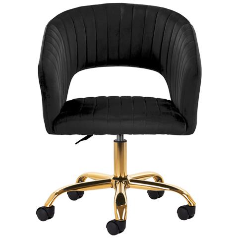 sedia girevole QS-OF212G nera - Foto 2