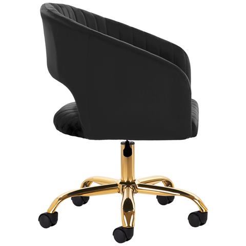 sedia girevole QS-OF212G nera - Foto 4