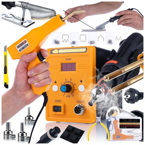 Stazione Saldante Hot-air 858d Set - 700w, 3 Ugelli, Regolazione Temperatura 100-500°c | Saldatura E Riparazione Plastica - Foto 1