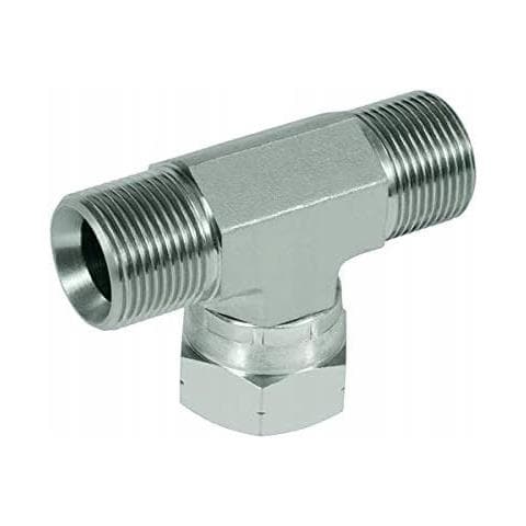 Raccordo A T Per Verniciatura - Acciaio Inox, Pressione 400 Bar | Filettatura 1/4"" | Per Collegamento Doppio Tubo - Foto 1