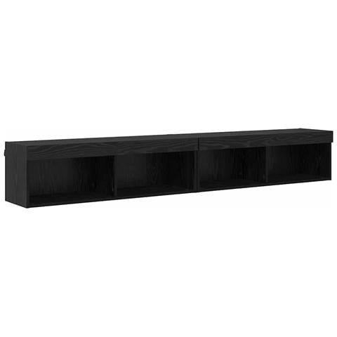 Set mobile TV con led Rovere Nero Legno multistrato - Foto 1