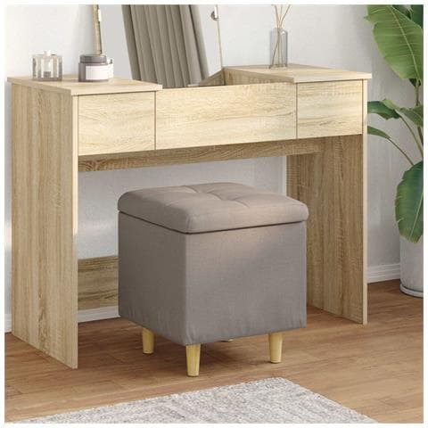 Pouf contenitore con cuscino Talpa 40 x 40 x 45 cm Tessuto - Foto 2