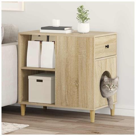 Casa per Gatti Sonoma 72 x 42.5 x 70 cm Legno multistrato - Foto 2