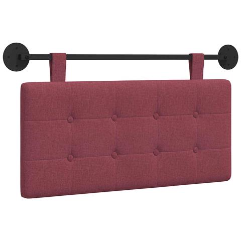 Testata appesa Rosso Vino 100 x 55 x 5 cm Tessuto - Foto 1