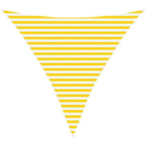 Vela da ombra solare Giallo e Bianco 3,6 x 3,6 x 3,6 m - Foto 1