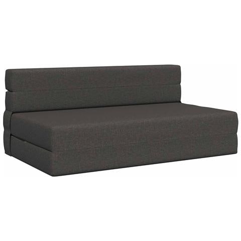 Divano Letto Pieghevole Grigio Scuro 152 x 86,5 x 60 cm Tessuto - Foto 1