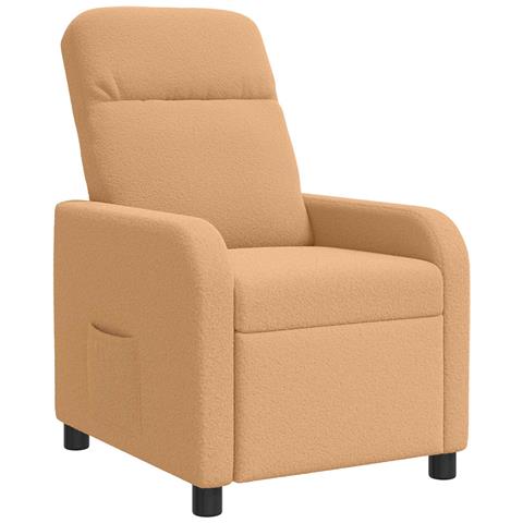 Poltrona reclinabile Beige Bouclé - Foto 1