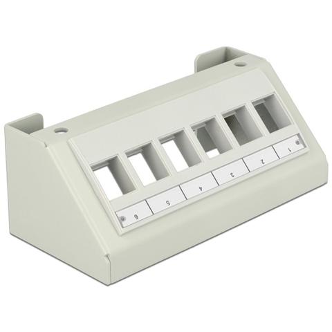 IWP-BOX DESK6 - Pannello di Distribuzione 6 porte Keystone Grigio - Foto 1