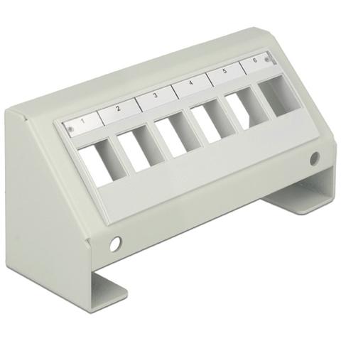 IWP-BOX DESK6 - Pannello di Distribuzione 6 porte Keystone Grigio - Foto 2
