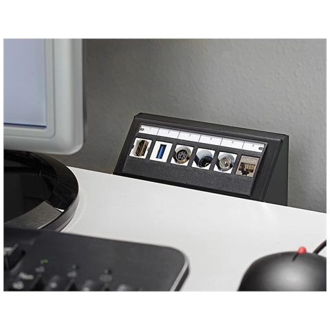 IWP-BOX DESK6 - Pannello di Distribuzione 6 porte Keystone Grigio - Foto 4