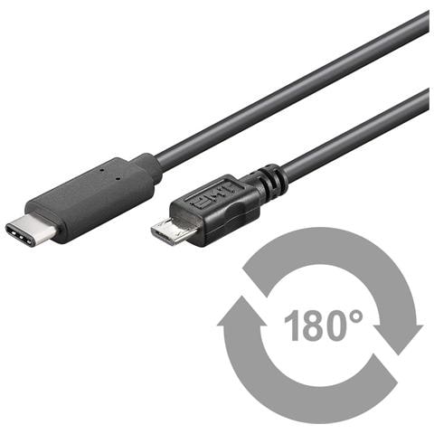 CAVO USB TYPE C / MICRO B M / M NERO 1.0 mt - Foto 1