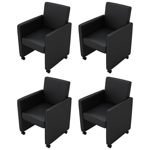 Sedie-poltroncina Braccioli Soggiorno E Cucina 4, In Pelle - Foto 1