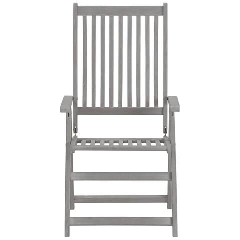 Sedie da Giardino Reclinabili 2pz con Cuscini Massello Acacia - Foto 2