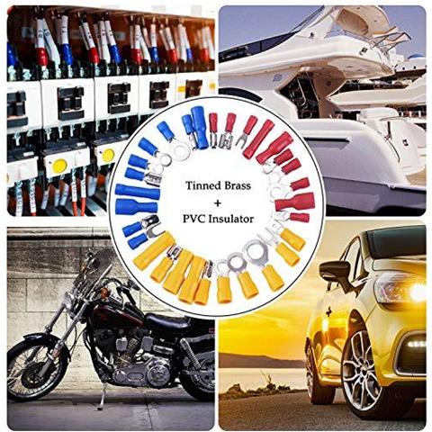 Ratchet Strumento Di Piegatura Con 500pcs Capocorda Isolati Connettori Elettrici Include Anello Proiettile Spade Forcella E Giunto Di Testa - Foto 4