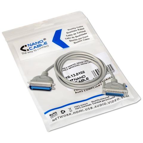 10.13.0102, VGA (D-Sub) , IEEE1284, Maschio / maschio, Grigio, Sacchetto di politene - Foto 2