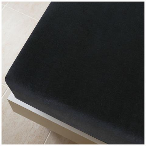 Lenzuolo Con Angoli Jersey Nero 90x200 Cm Cotone - Foto 4